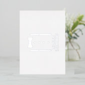 Silver Bow Stropdas Gepersonaliseerde Groomsman Vo Folie Uitnodiging (Staand Voorkant)