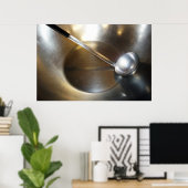 Silver Bowl met Soup Ladle Poster (Thuiskantoor)