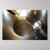 Silver Bowl met Soup Ladle Poster (Voorkant)