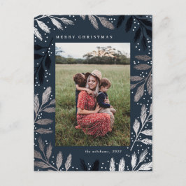Silver Branch Merry Kerstfoto Lijst Feestdagenkaart