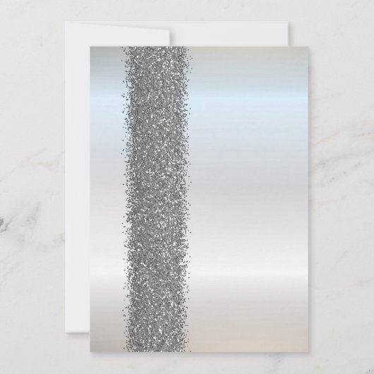 Silver Bridal Dress Silver Glitter Vrijgezellenfee Kaart (Achterkant)