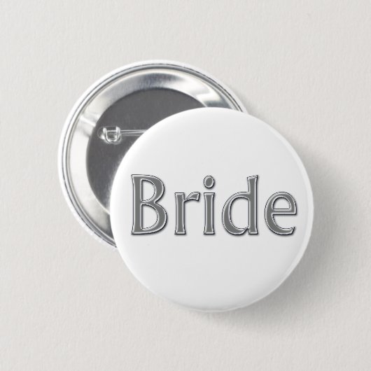 Silver Bride Button (Voorkant /achterkant)