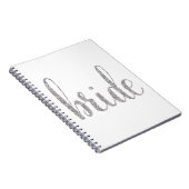 Silver bride laptop, glitter font notitieboek (Rechterzijde)