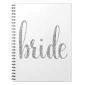 Silver bride laptop, glitter font notitieboek (Voorkant)