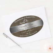 Silver Brown Wood Grain Product Packaging Labels (Envelop)