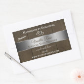 Silver Brown Wood Grain Product Packaging Labels (Envelop)