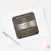 Silver Brown Wood Grain Product Packaging Labels (Envelop)