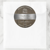 Silver Brown Wood Grain Product Packaging Labels (Tas)