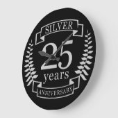 Silver bruiloft 25 jaar grote klok (Hoek)