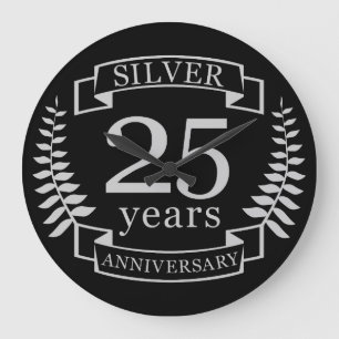 Silver bruiloft 25 jaar grote klok