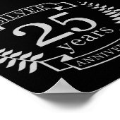 Silver bruiloft 25 jaar poster (Hoek)