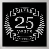 Silver bruiloft 25 jaar poster (Voorkant)