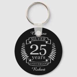 Silver bruiloft 25 jaar sleutelhanger