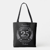 Silver bruiloft 25 jaar tote bag (Achterkant)