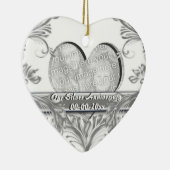 Silver bruiloft Foto's aanpassen Keramisch Ornament (Rechts)