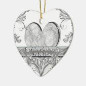 Silver bruiloft Foto's aanpassen Keramisch Ornament (Links)