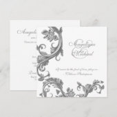 Silver bruiloft verloving kaart (Voorkant / Achterkant)