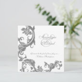 Silver bruiloft verloving kaart (Staand voorkant)