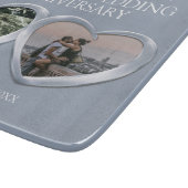 Silver bruiloft voorbij cadeau foto snijplank (Hoek)