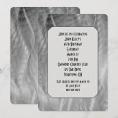 Silver Brushed Metal Abstract verjaardagsfeestje Kaart (Voorkant / Achterkant)