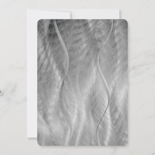 Silver Brushed Metal Abstract verjaardagsfeestje Kaart (Achterkant)