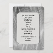 Silver Brushed Metal Abstract verjaardagsfeestje Kaart (Voorkant)