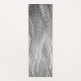 Silver Brushed Metal Abstract Yogamat