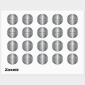 Silver Brushed Metal Candle Sticker logo (Vel)