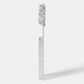 Silver Brushed Metal Glitter Monogram Name iPhone Hoesje (Rechterkant)