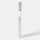 Silver Brushed Metal Glitter Monogram Name iPhone Hoesje (Rechterkant)