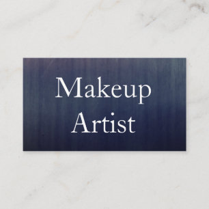 Silver Brushed Metal Hair Stylist Makeup Artist Visitekaartje