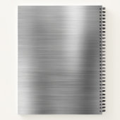 Silver Brushed Metal Monogram Receptenboek Notitieboek (Achterkant)