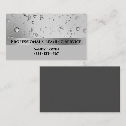 Silver Bubbles Professional Cleaning Services Visitekaartje (Voorkant / Achterkant)