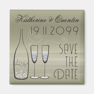 Silver Bubbles viering sparen de Magnet van de Dat