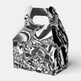 Silver bubbles with glass or metal tone bedankdoosjes