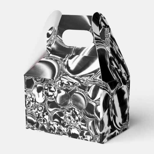 Silver bubbles with glass or metal tone bedankdoosjes (Voorkant Zijde)