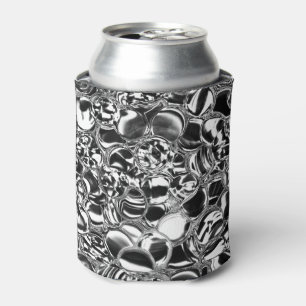 Silver bubbles with glass or metal tone blikjeskoeler