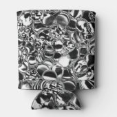 Silver bubbles with glass or metal tone blikjeskoeler (Achterkant)