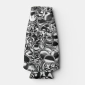 Silver bubbles with glass or metal tone flesjeskoeler (Voorkant)