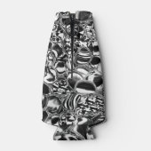 Silver bubbles with glass or metal tone flesjeskoeler (Achterkant)