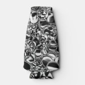 Silver bubbles with glass or metal tone flesjeskoeler (Voorkant)