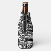 Silver bubbles with glass or metal tone flesjeskoeler (Fles Achterkant)