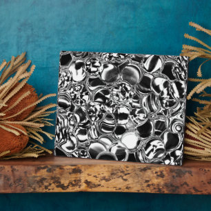 Silver bubbles with glass or metal tone fotoplaat