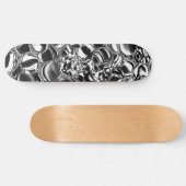 Silver bubbles with glass or metal tone persoonlijk skateboard (Horizontaal)