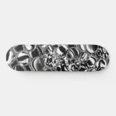 Silver bubbles with glass or metal tone persoonlijk skateboard (Horizontaal)