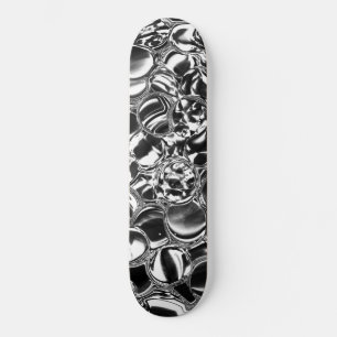 Silver bubbles with glass or metal tone persoonlijk skateboard