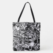 Silver bubbles with glass or metal tone tote bag (Voorkant)