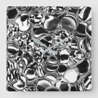 Silver bubbles with glass or metal tone