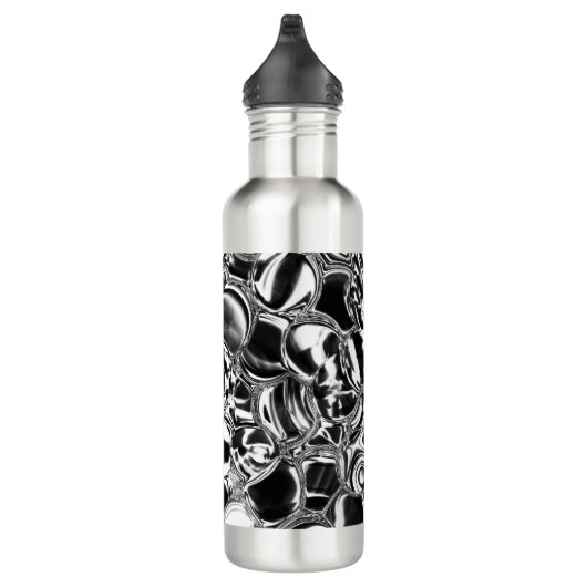 Silver bubbles with glass or metal tone waterfles  (Rechts)