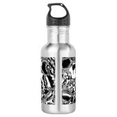 Silver bubbles with glass or metal tone waterfles  (Achterkant)